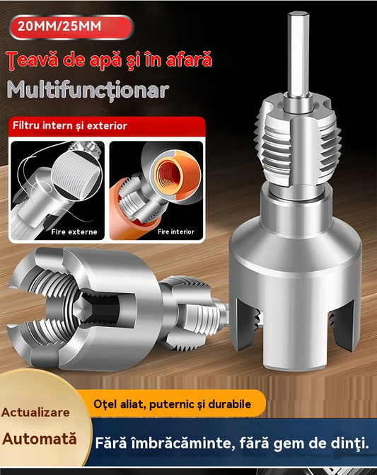 ✔️20mm+25mm🛠️ Burghiu de tip nou, cu deschizător de filete integrat pentru țevi de apă, atât interne, cât și externe (aplicabil pentru PPR, PEPVC)