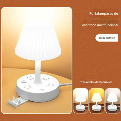 💡Luz nocturna multifuncional con regleta de enchufes incorporada: ¡práctica, elegante y que ahorra espacio!
